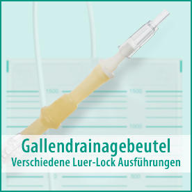 Janmed Gallendrainagebeutel in verschiedenen Luer-Lock Ausführungen