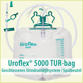 Uroflex® 5000 TUR-bag: Geschlossenes Urindrainagesystem / Spülbeutel
